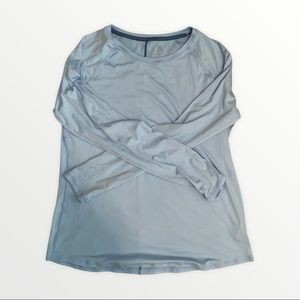 Light Blue Long Sleeve Exercise Tee